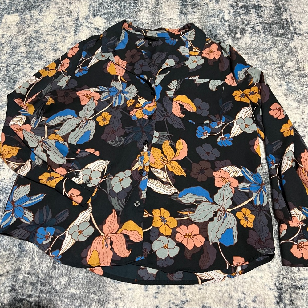 Who What Wear floral blouse
